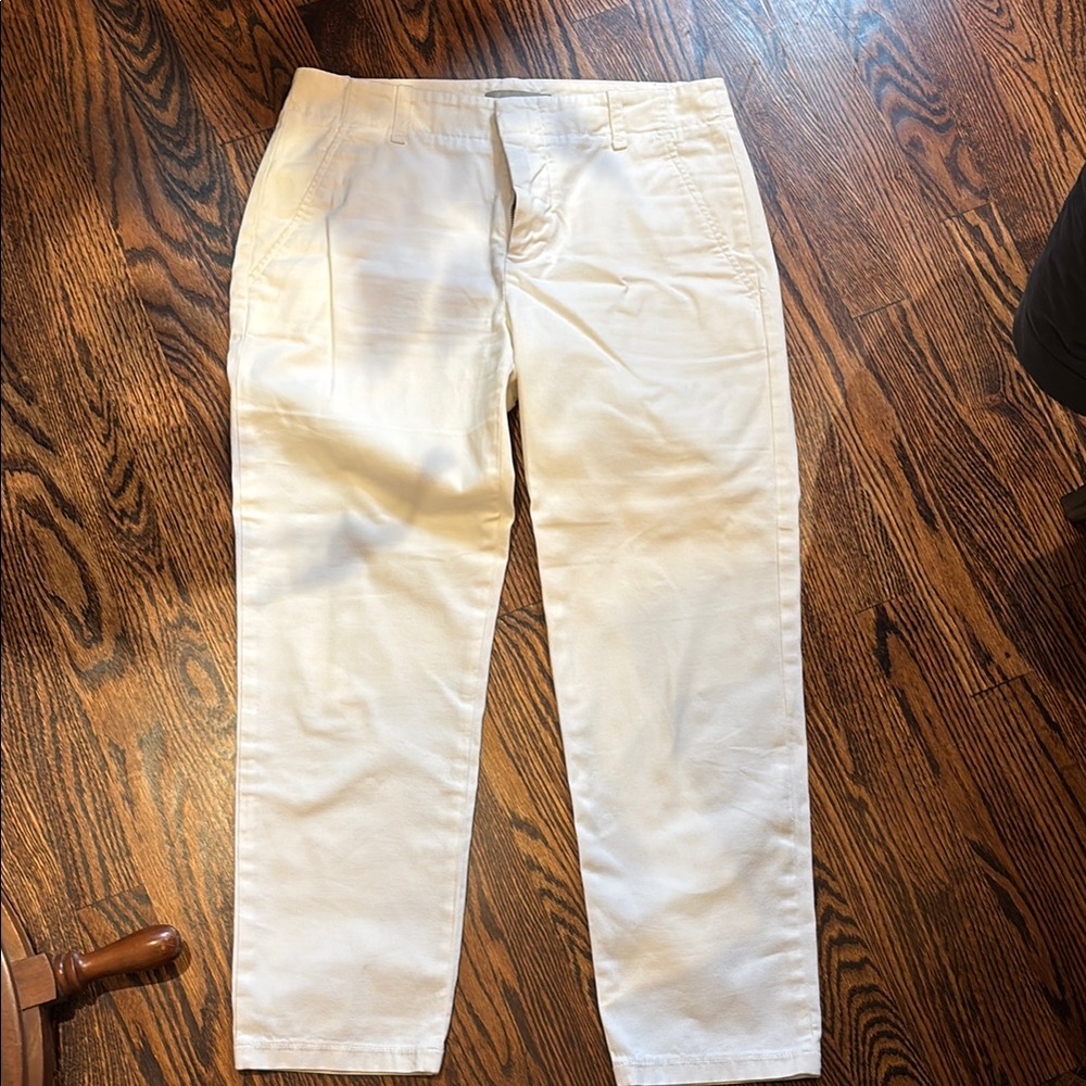 Vince Cream Straight Leg Jeans Tailored Elegance
